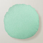 Pastel Mint Green Trendy Colors Round Pillow at Zazzle