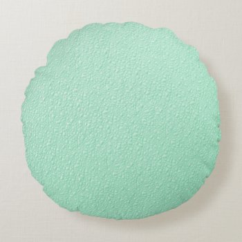 Pastel Mint Green Trendy Colors Round Pillow by Chicy_Trend at Zazzle