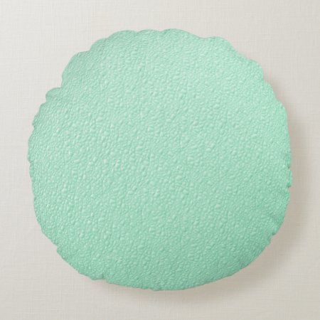 Pastel Mint Green Trendy Colors Round Pillow