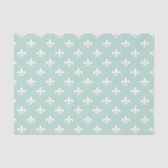 Pastel Mint Green Vertical Lines Chic Geometric Tissue Paper (Front)