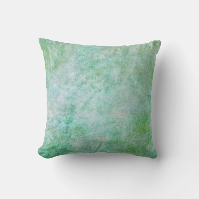 Pastel Mint Green Watercolor Simple Modern Throw Pillow (Front)