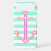 Pastel Mint Nautical Anchor Case-Mate iPhone Case (Back)