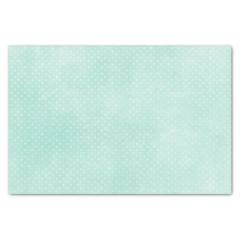 Pastel Minty Blue Turquoise Tiny Polka Dots Tissue Paper by CyanSkyCelebrations at Zazzle