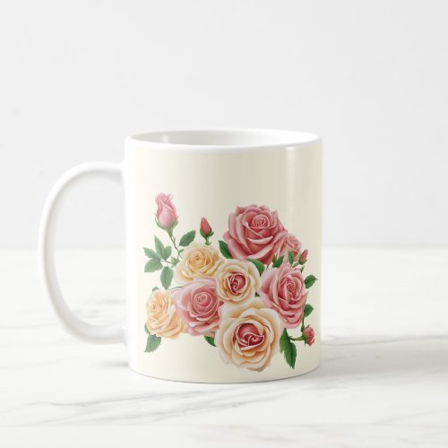 Pastel Miranda Roses Coffee Mug