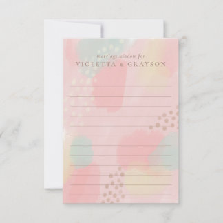 Pastel Modern Art Marriage Advice for the Couple