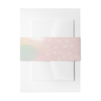 Pastel Modern Art Wedding Invitation Belly Band