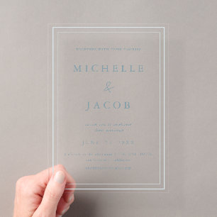 Pastel Modern Minimalist Wedding Invitation