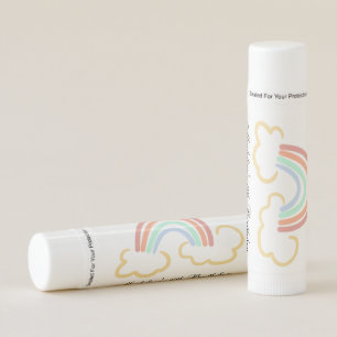 Pastel Modern Organic Rainbow Birthday Lip Balm