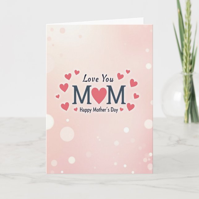 Pastel Moms Day Wishes Card (Front)