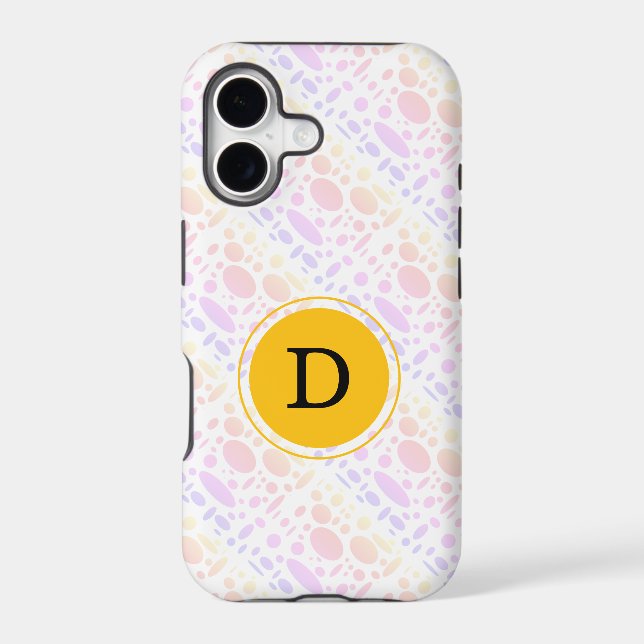 Pastel Monogram Case-Mate iPhone Case (Back)