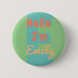 Pastel Monogram Ornament – Custom Mint & Coral Button