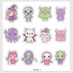 Pastel Monster Mash Sticker Pack