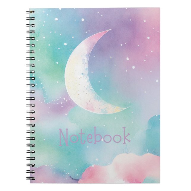 Pastel Moon Notebook (Front)