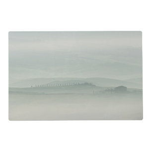 Pastel morning in foggy Tuscany Placemat