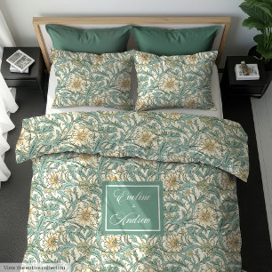 Pastel Morris Inspired Art Nouveau Duvet Cover