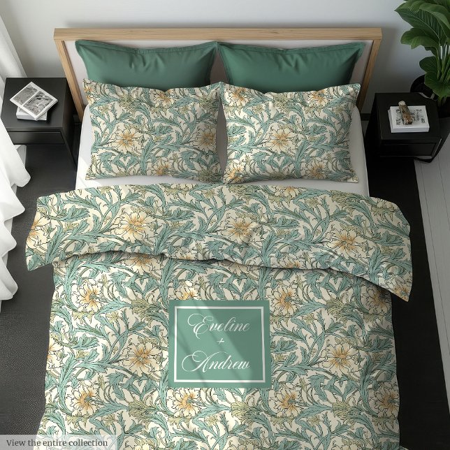 Pastel Morris Inspired Art Nouveau Duvet Cover (Pastel Morris Inspired Art Nouveau Duvet Cover)