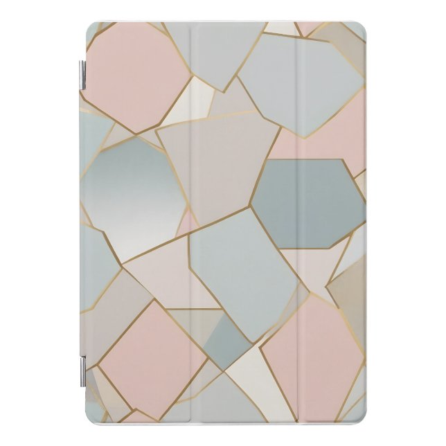 Pastel Mosaic Harmony iPad Cover (Front)