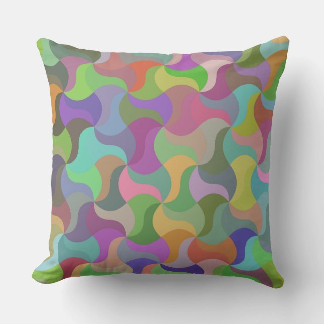 pastel mosaic pillow (Front)
