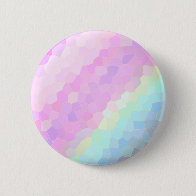 Pastel Mosaic Pinback Button (Front)