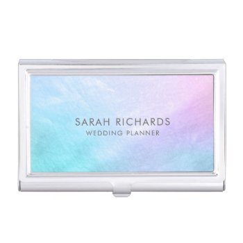 Pastel Mother Of Pearl Pretty Business Card Case by whimsydesigns at Zazzle