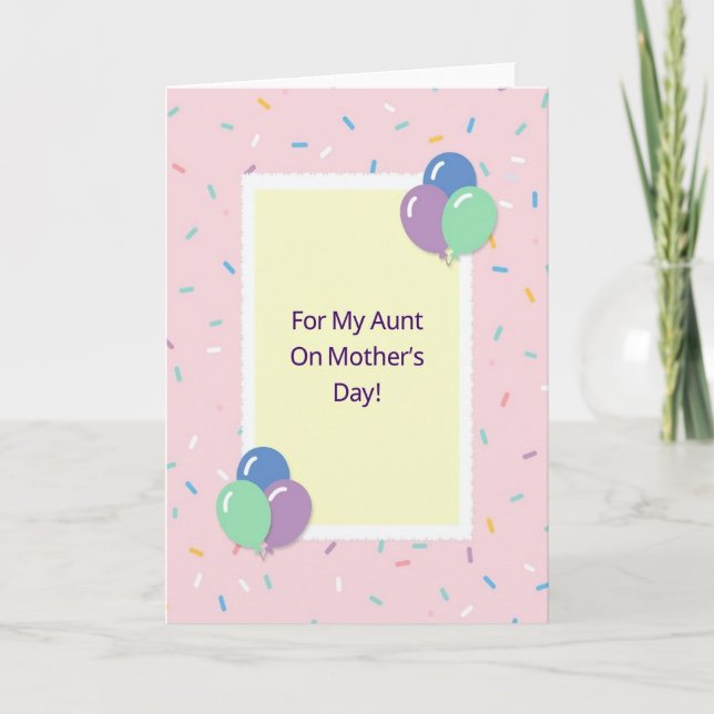 Pastel Mothers Day Aunt Card (Front)