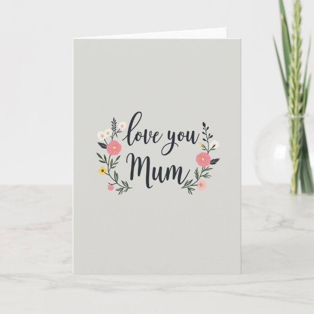 Pastel Mothers Day Blooms Card (Front)