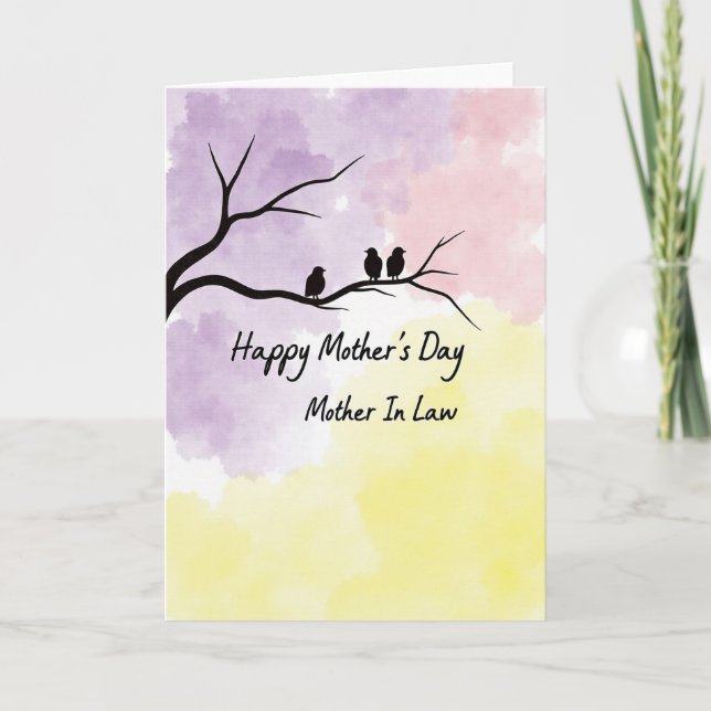 Pastel Mothers Day Branch Card (Front)