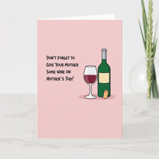 Pastel Mothers Day Drink Card (Front)