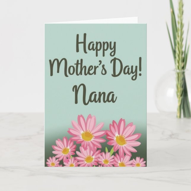 Pastel Mothers Day Flowers Card (Front)