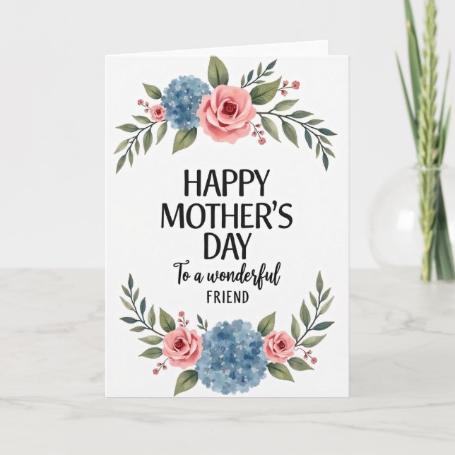 Pastel Mothers Day Friend Card (Front)