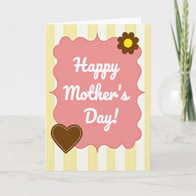 Pastel Mothers Day Heart Card (Front)