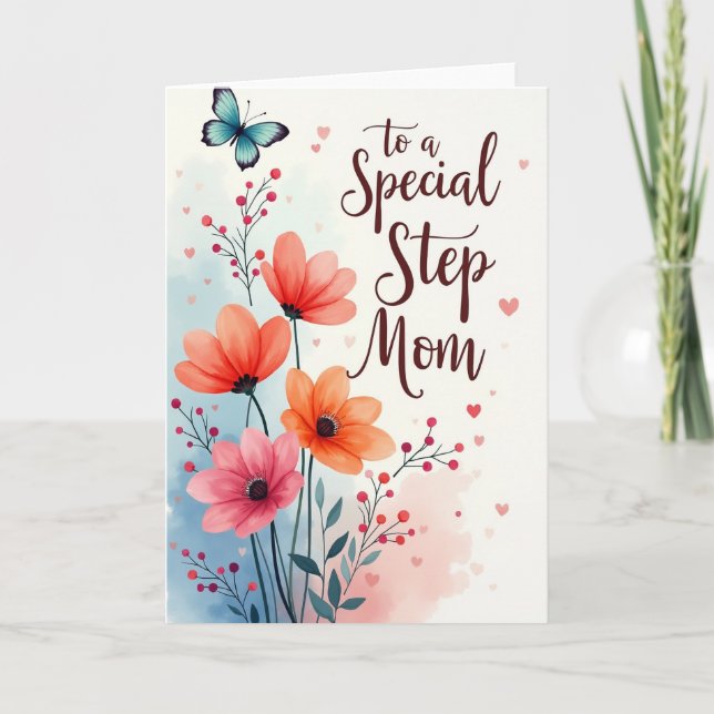 Pastel Mothers Day Hearts Card (Front)