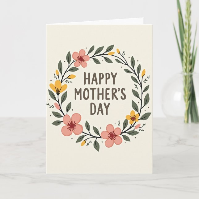 Pastel Mothers Day Keepsake Card (Front)