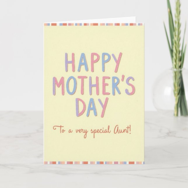 Pastel Mothers Day Letter Card (Front)
