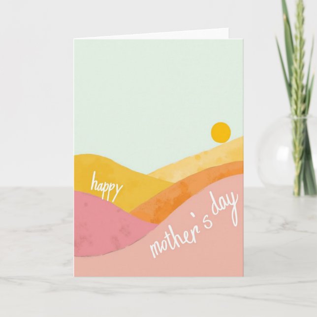 Pastel Mothers Day Scene Card (Front)