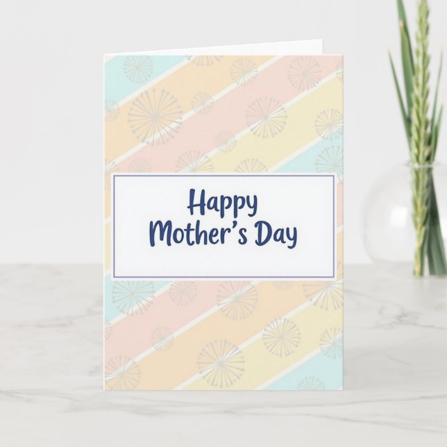 Pastel Mothers Day Wishes Card (Front)