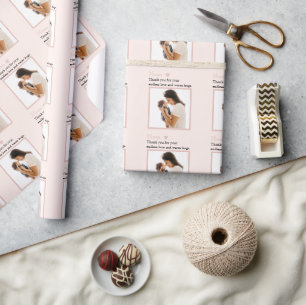 Pastel Mother's Day Wrapping Paper   Thank you For