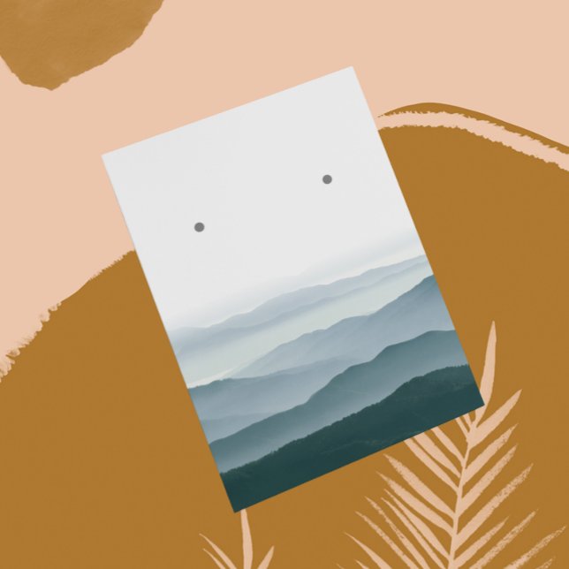 Pastel Mountain Range Earring Jewelry Display Business Card (Creator Uploaded)