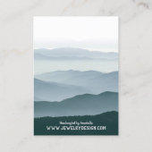 Pastel Mountain Range Earring Jewelry Display Business Card (Back)