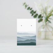 Pastel Mountain Range Earring Jewelry Display Business Card (Standing Front)