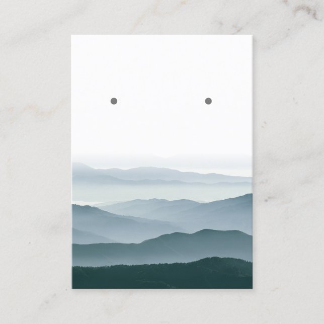 Pastel Mountain Range Earring Jewelry Display Business Card (Front)