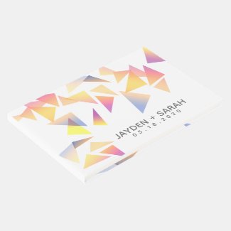 Pastel Multi-Colored Confetti White Wedding