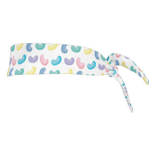 Pastel Multi - Colored Jelly Beans Pattern Tie Tie Headband