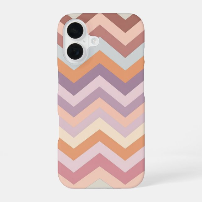 Pastel Multicolor Chevron Zigzag Boho Geometric Iphone Case (Back)