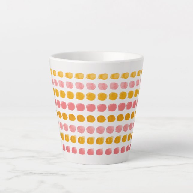 "Pastel Multicolor Latte Mug – Vibrant and Stylish (Front)