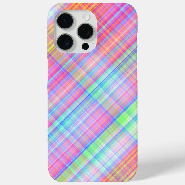Pastel Multicolor Plaid Fabric  Case-Mate iPhone Case (Back)
