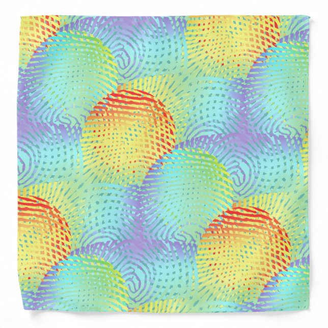 Pastel Multicolored Pattern Bandana (Front)