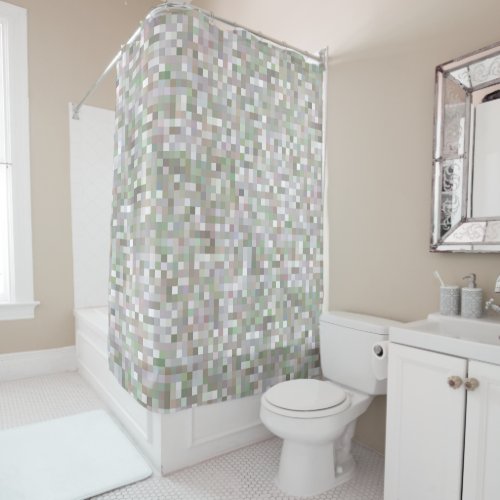 Pastel Multicolored Pattern Shower Curtain