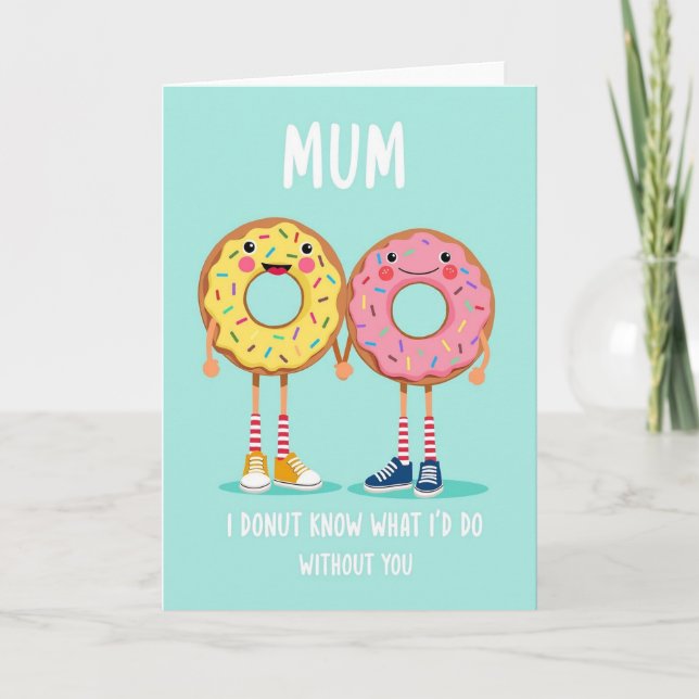 Pastel Mum Donut Duo Love Card (Front)