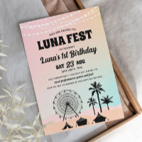 Pastel Music Festival Birthday Invitation